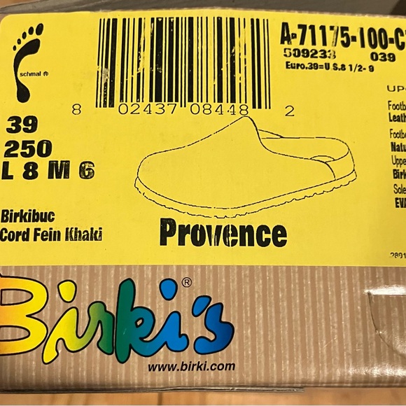 NIB Birki’s Women's Provence Size 39/8 Khaki Slip-On Mules - Picture 5 of 11
